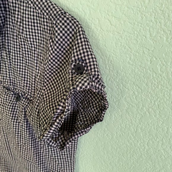 Chemistry Black and White Checkered Button-Down Cotton Shirt Summer | Size L - Picture 6 of 11